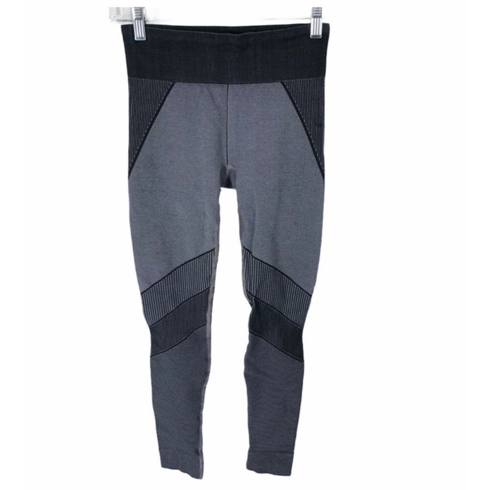 Athleta Andes Black Charcoal High Waisted Seamless Leggings Women’s Size XS